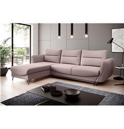 Corner sofa Elsilva L, Gojo 101, pink, H100x276x201