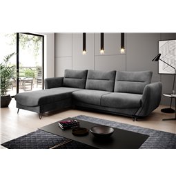 Corner sofa Elsilva L, Loco 06, gray, H100x276x201