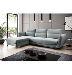 Corner sofa Elsilva L, Savoi 100, gray, H100x276x201