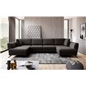 Corner sofa Elarco Symmetrical, Flores 22, brown, H90x362x191