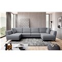 Corner sofa Elarco Symmetrical, Poco 4, gray, H90x362x191