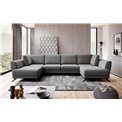Corner sofa Elarco Symmetrical, Gojo 5, gray, H90x362x191