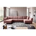 Corner sofa Elarco Symmetrical, Lukso 24, pink, H90x362x191