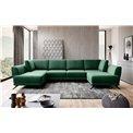 Corner sofa Elarco Symmetrical, Lukso 35, green, H90x362x191