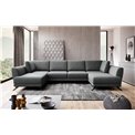 Corner sofa Elarco Symmetrical, Vero 5, gray, H90x362x191