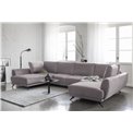 Corner sofa Elarco Symmetrical, Loco 24, pink, H90x362x191