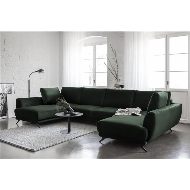 Corner sofa Elarco Symmetrical, Loco 35, green, H90x362x191