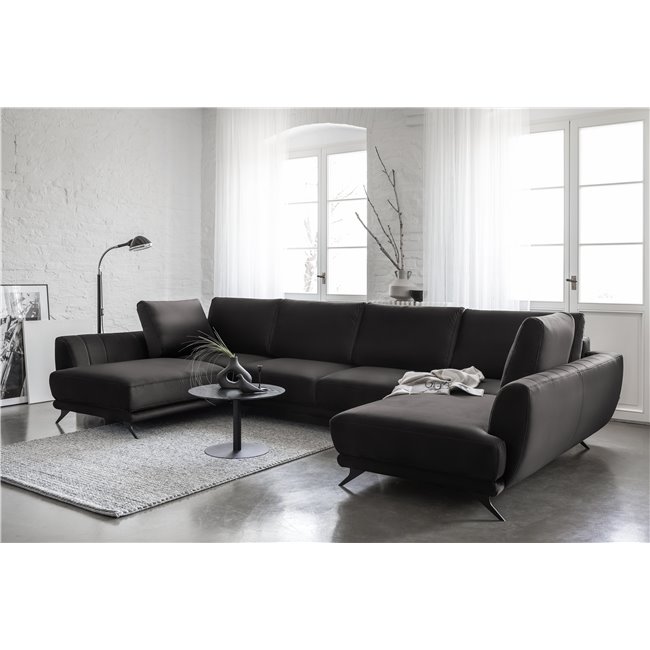 Corner sofa Elarco Symmetrical, Loco 5, gray, H90x362x191