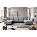 Corner sofa Elarco Symmetrical, Nube 3, gray, H90x362x191