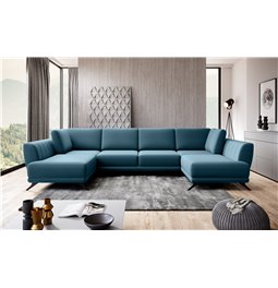 Corner sofa Elarco Symmetrical, Savoi 38, blue, H90x362x191