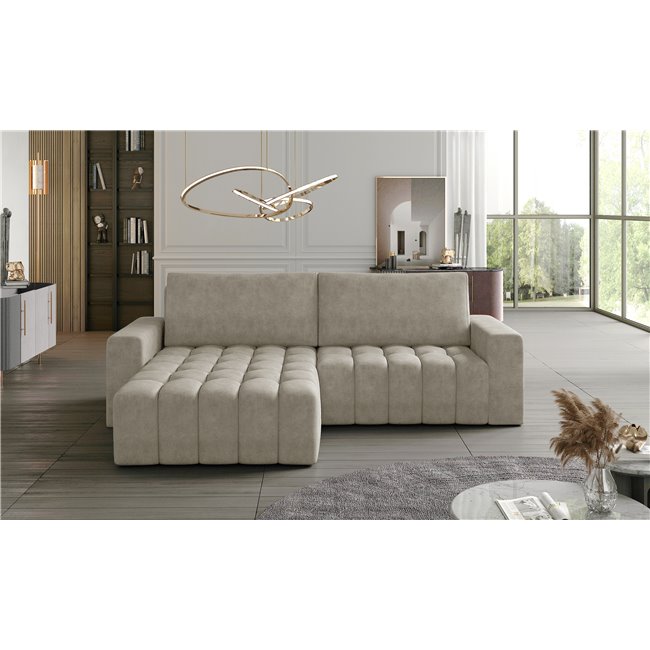 Угловой диван Ebonett L, Dora 21, бежевый, H92x250x175