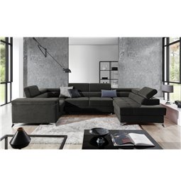 Corner sofa Elago L, Sawana 05, gray, H88x208x43