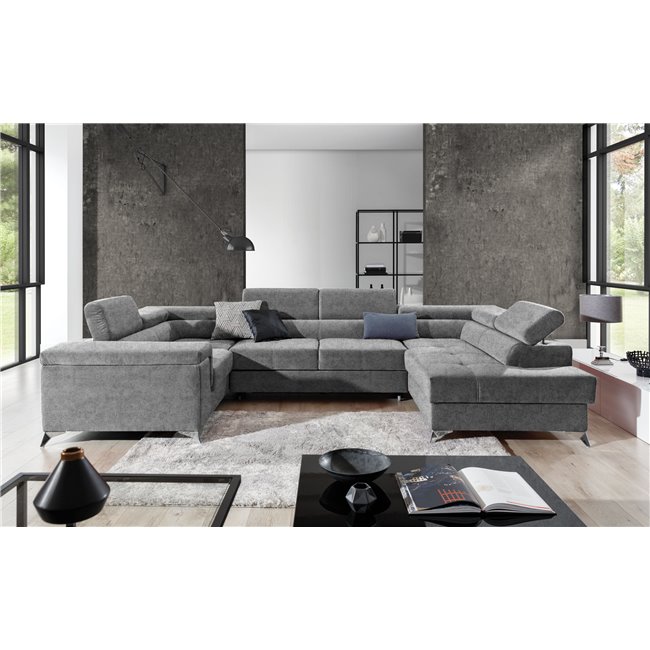 Corner sofa Elago L, Gusto 86, gray, H88x208x43