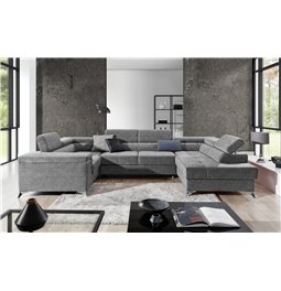 Угловой диван Elago L, Gusto 86, серый, H88x208x43