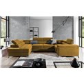Corner sofa Elago L, Monolith 48, yellow, H88x208x43