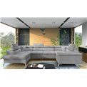 Corner sofa Elago L, Monolith 84, gray, H88x208x43