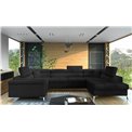 Corner sofa Elago R, Sawana 14, black, H88x208x43