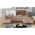 Corner sofa Elcardo L, Omega 91, pink, H90x345x58