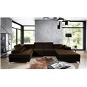 Corner sofa Elduaro L, Kronos 06, brown, H90x345x202