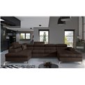 Corner sofa Elduaro L, Monolith 29, brown, H90x345x60