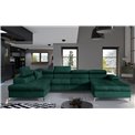Corner sofa Elduaro L, Monolith 37, green, H90x345x60