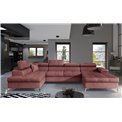 Corner sofa Elduaro L, Monolith 63, pink, H90x345x60