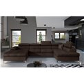 Corner sofa Elduaro R, Monolith 29, brown, H90x345x60