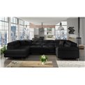 Corner sofa Eletto L, Sawana 14, black, H90x340x58