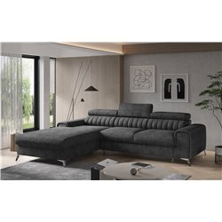 Corner sofa Elgrayson L, Leve 6, gray, H98x275x205