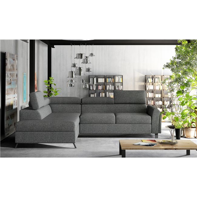 Corner sofa Elkairos L, Inari 96, gray, H95x265x200