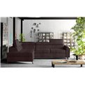 Corner sofa Elkairos L, Kronos 06, brown, H95x265x200