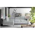 Corner sofa Elkairos L, Omega 02, gray, H95x265x200