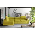 Corner sofa Elkairos L, Omega 68, yellow, H95x265x200