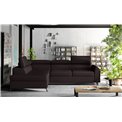 Corner sofa Elkairos L, Soft 66, brown, H95x265x200