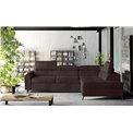Corner sofa Elkairos R, Kronos 06, brown, H95x265x200