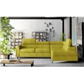 Corner sofa Elkairos R, Omega 68, yellow, H95x265x200