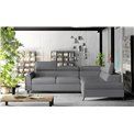 Corner sofa Elkairos R, Primo 96, gray, H95x265x200