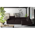 Corner sofa Elkairos R, Soft 66, brown, H95x265x200