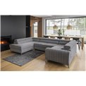 Corner sofa Elouis L, Poco 4, gray, H92x347x202