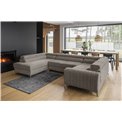 Corner sofa Elouis L, Poco 7, gray, H92x347x202