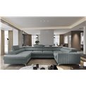Corner sofa Elouis L, Rekta 100, gray, H92x347x202