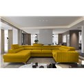 Corner sofa Elouis L, Loco 45, yellow, H92x347x202