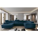 Corner sofa Elouis L, Nube 40, blue, H92x347x202