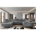 Угловой диван Elouis L, Velvetmat 4, серый, H92x347x202