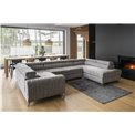 Corner sofa Elouis R, Marte 130, gray, H92x347x202