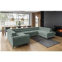 Corner sofa Elouis R, Poco 100, green, H92x347x202