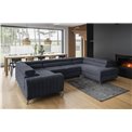 Corner sofa Elouis R, Poco 40, blue, H92x347x202