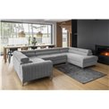 Угловой диван Elouis R, Gojo 4, серый, H92x347x202