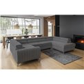 Угловой диван Elouis R, Vero 4, серый, H92x347x202
