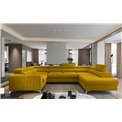 Corner sofa Elouis R, Loco 45, yellow, H92x347x202
